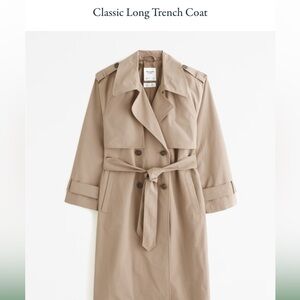 Abercrombie Classic Long Trench Coat